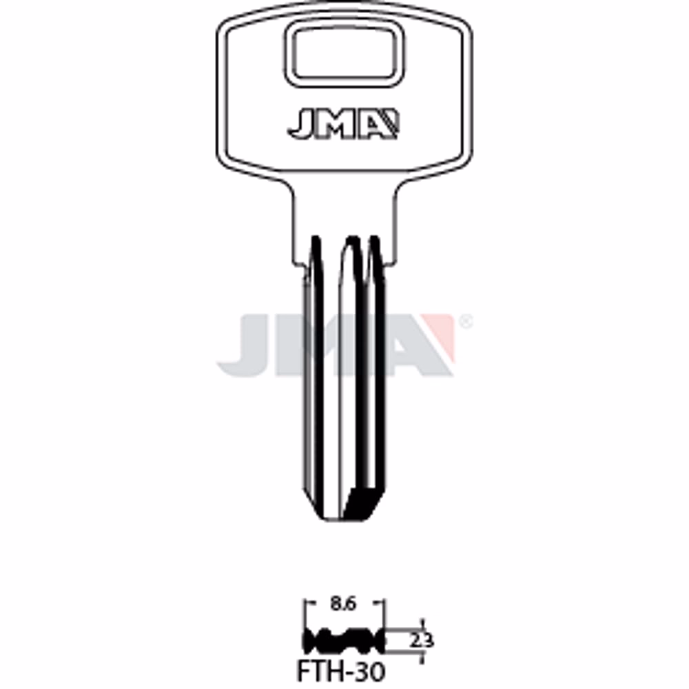 LLAVE JMA LATON SEGURIDAD (FTH-30)