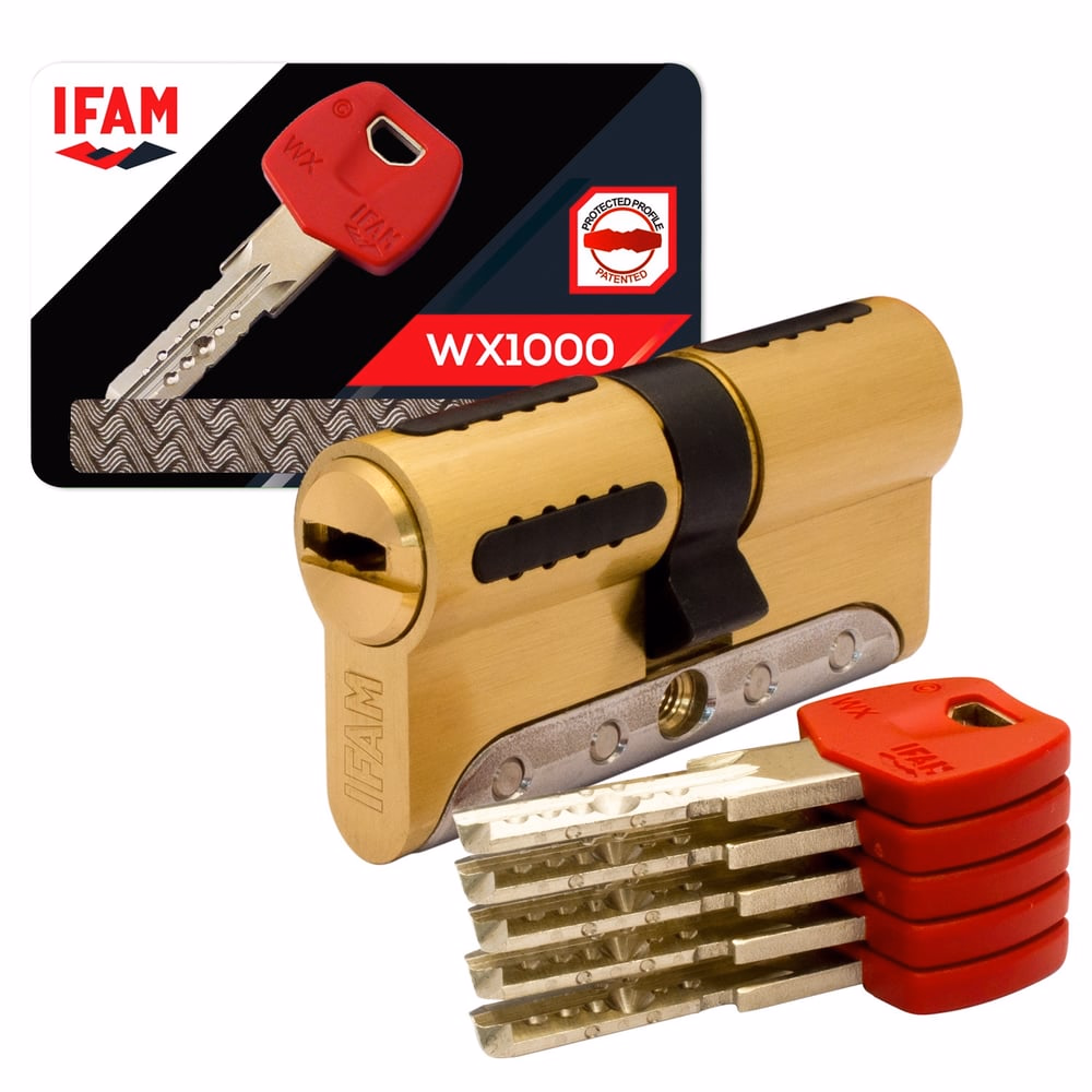 High Security Cylinder WX1000, Cam 15mm 35x40 Brass