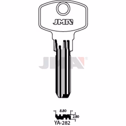 LLAVE JMA LATON SEGURIDAD (YA-282)