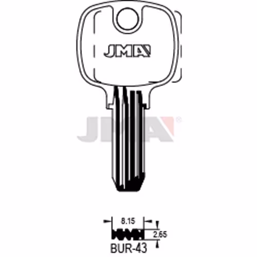LLAVE JMA LATON SEGURIDAD (BUR-43)