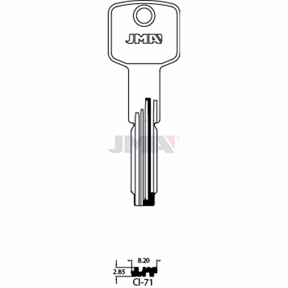LLAVE JMA LATON SEGURIDAD (CI-71)