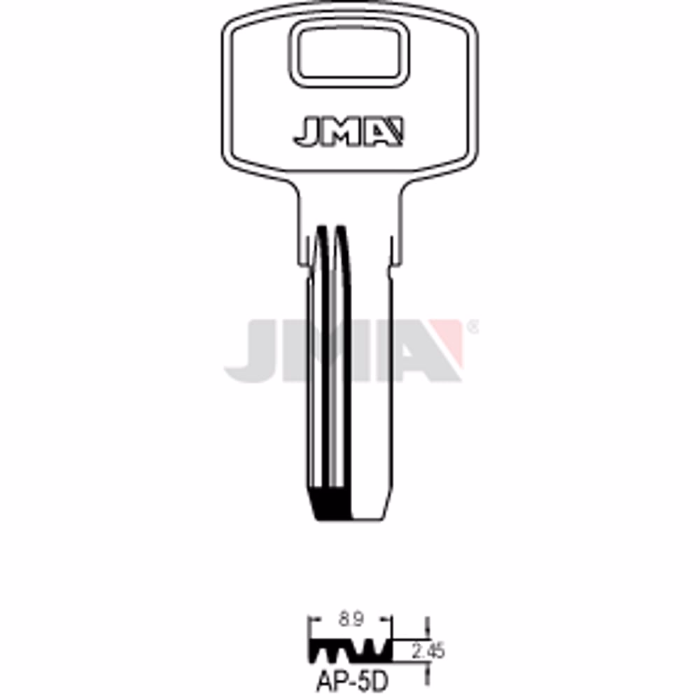 LLAVE JMA LATON SEGURIDAD (AP-5D)