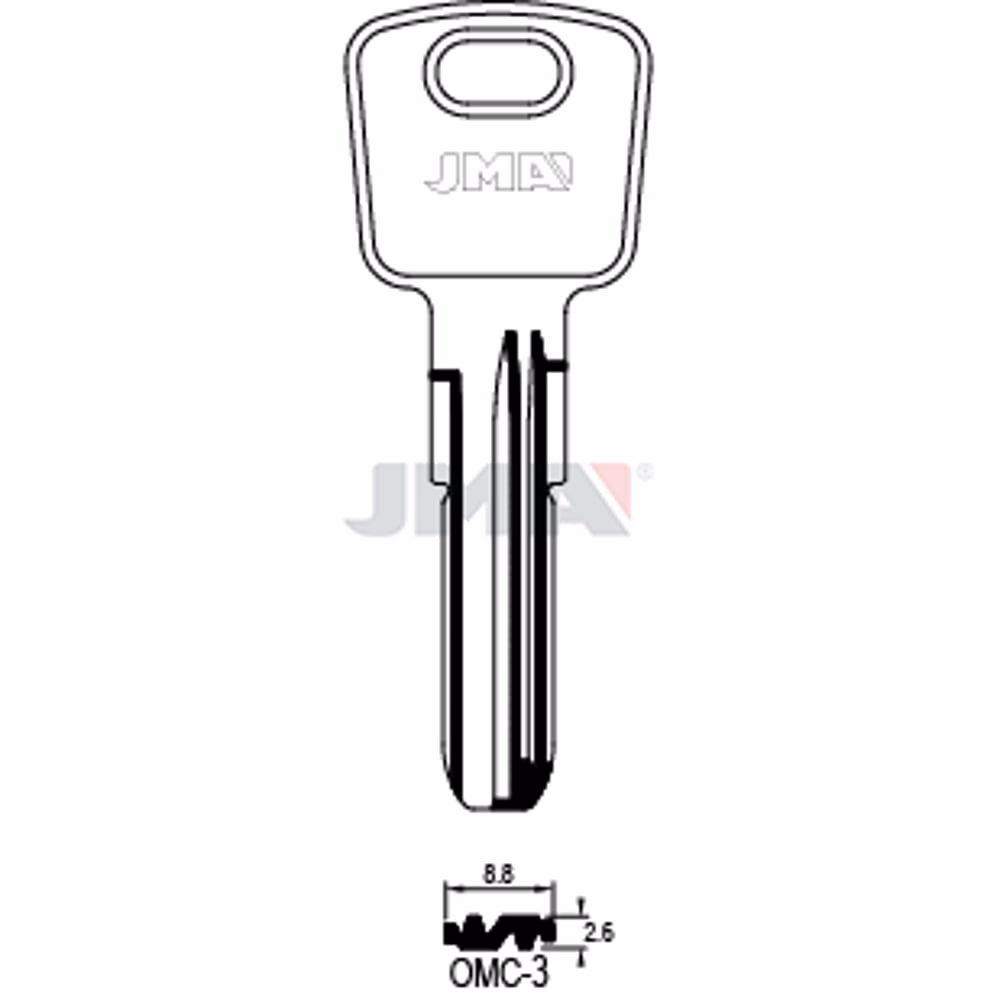 LLAVE JMA LATON SEGURIDAD (OMC-3)