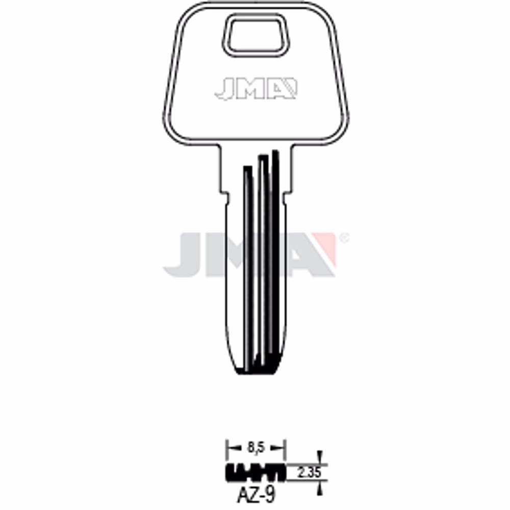 LLAVE JMA ALPACA SEGURIDAD (AZ-9)
