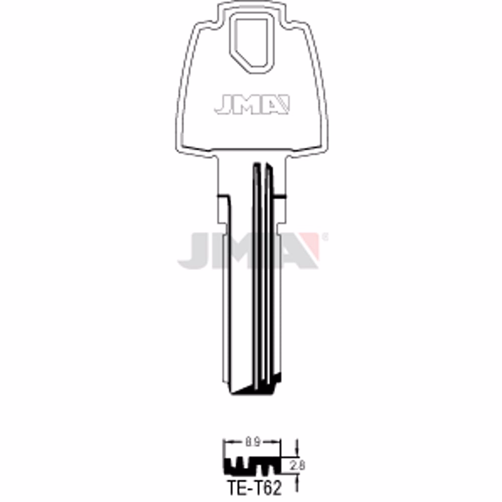 LLAVE JMA LATON SEGURIDAD (TE-T62)