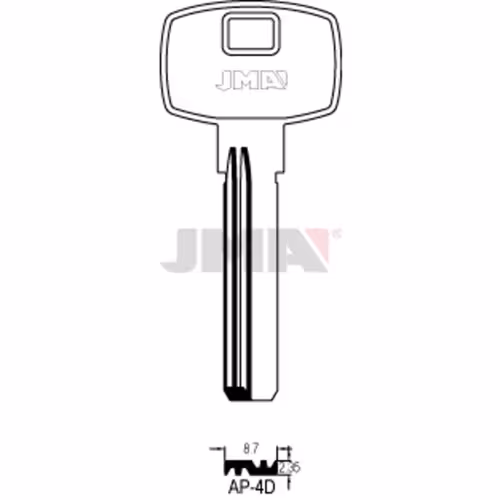 LLAVE JMA LATON SEGURIDAD (AP-4D)