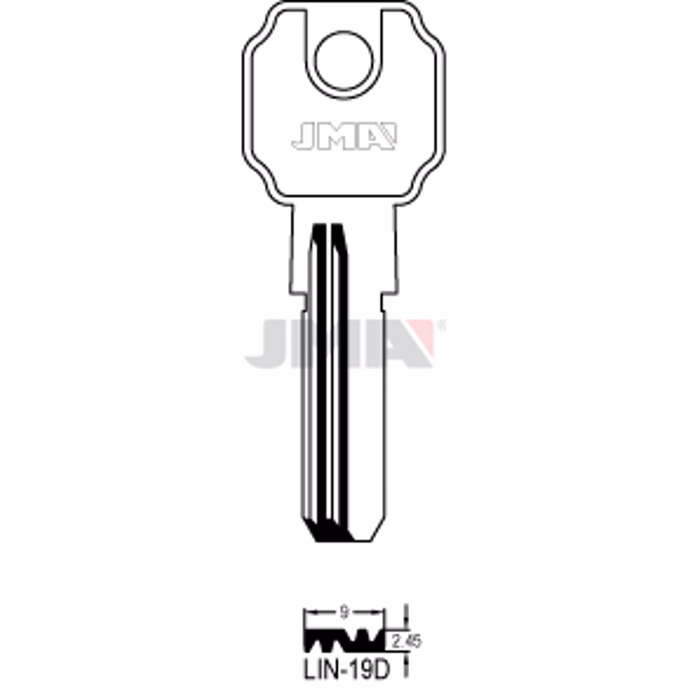 LLAVE JMA LATON SEGURIDAD (LIN-19D)