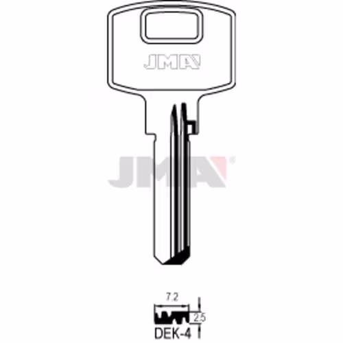 LLAVE JMA LATON SEGURIDAD (DEK-4)