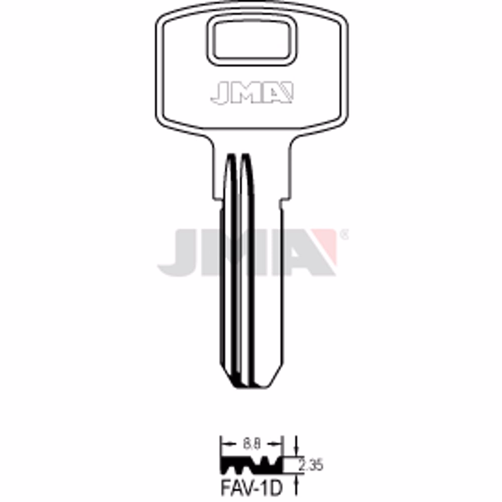 LLAVE JMA LATON SEGURIDAD (FAV-1D)