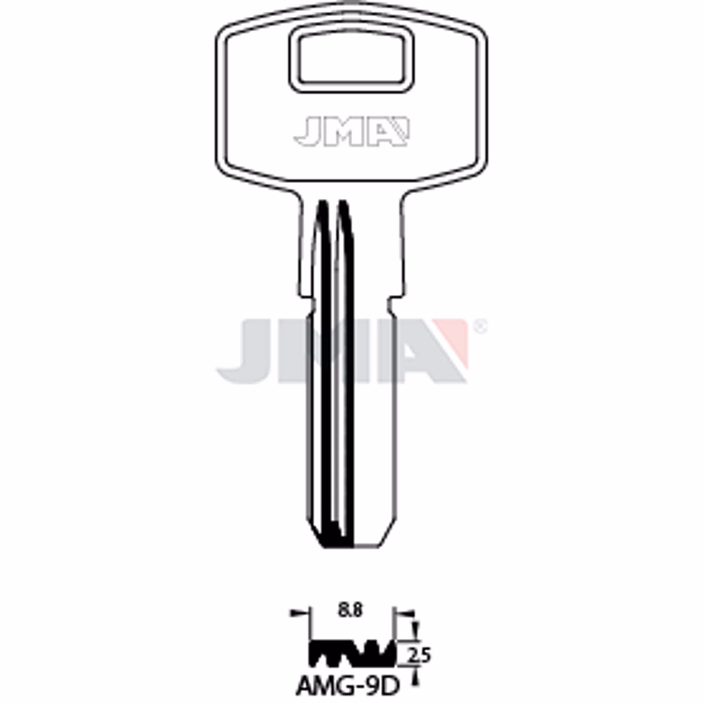LLAVE JMA LATON SEGURIDAD (AMG-9D)