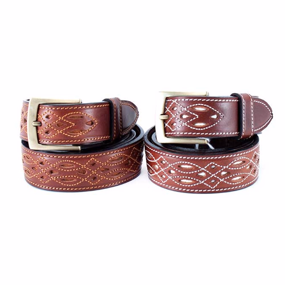 CINTURON PIEL PICADO MOD 136