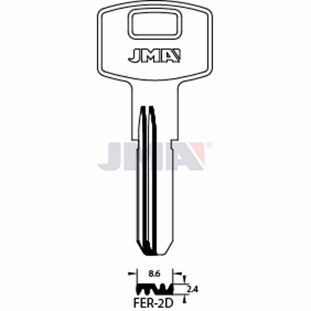 LLAVE JMA LATON SEGURIDAD (FER-2D)