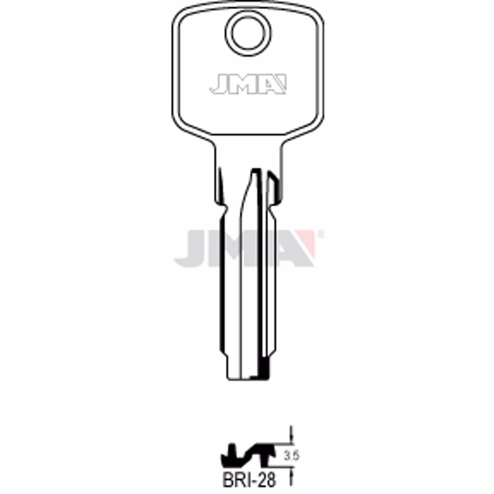LLAVE JMA LATON SEGURIDAD (BRI-28)