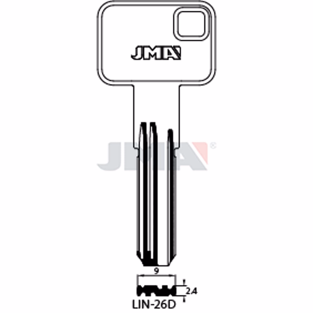 LLAVE JMA LATON SEGURIDAD (LIN-26D)