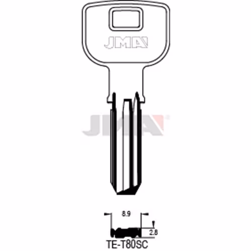 LLAVE JMA ALPACA SEGURIDAD (TE-T80SC)