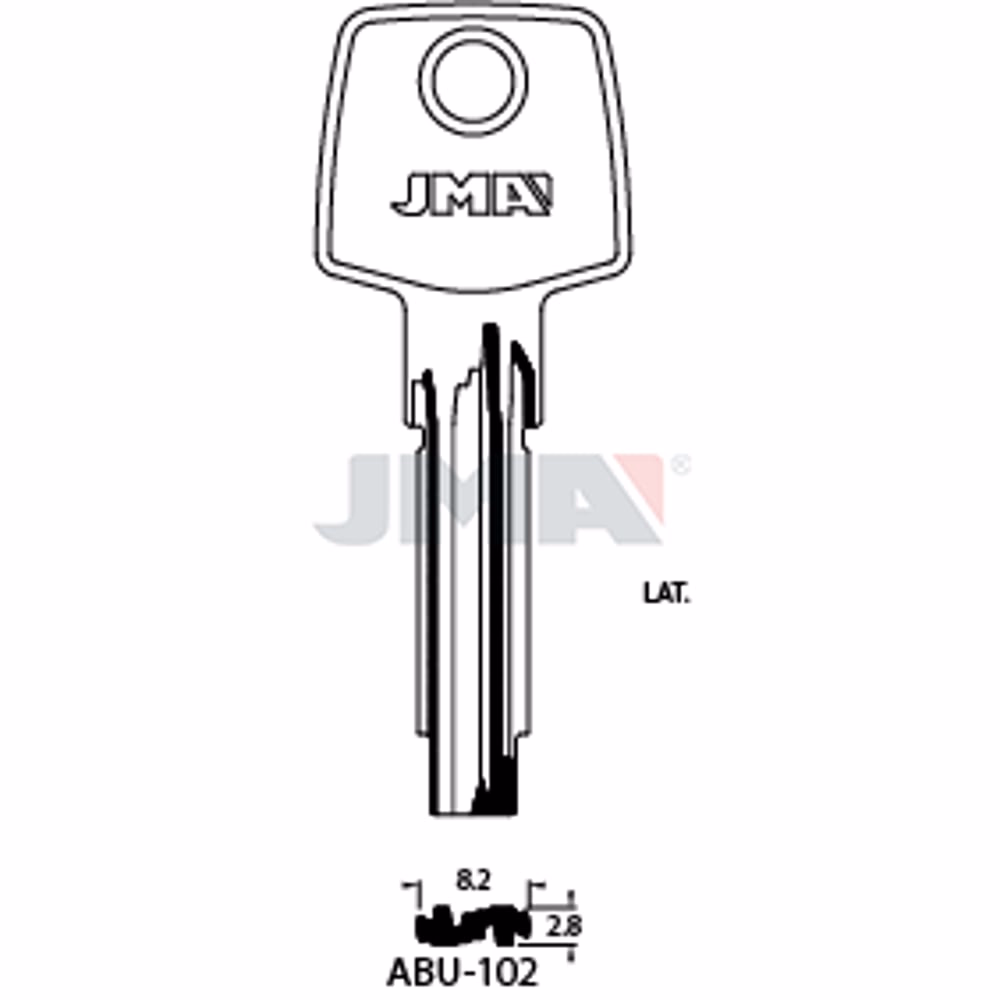 LLAVE JMA LATON SEGURIDAD (ABU-102)