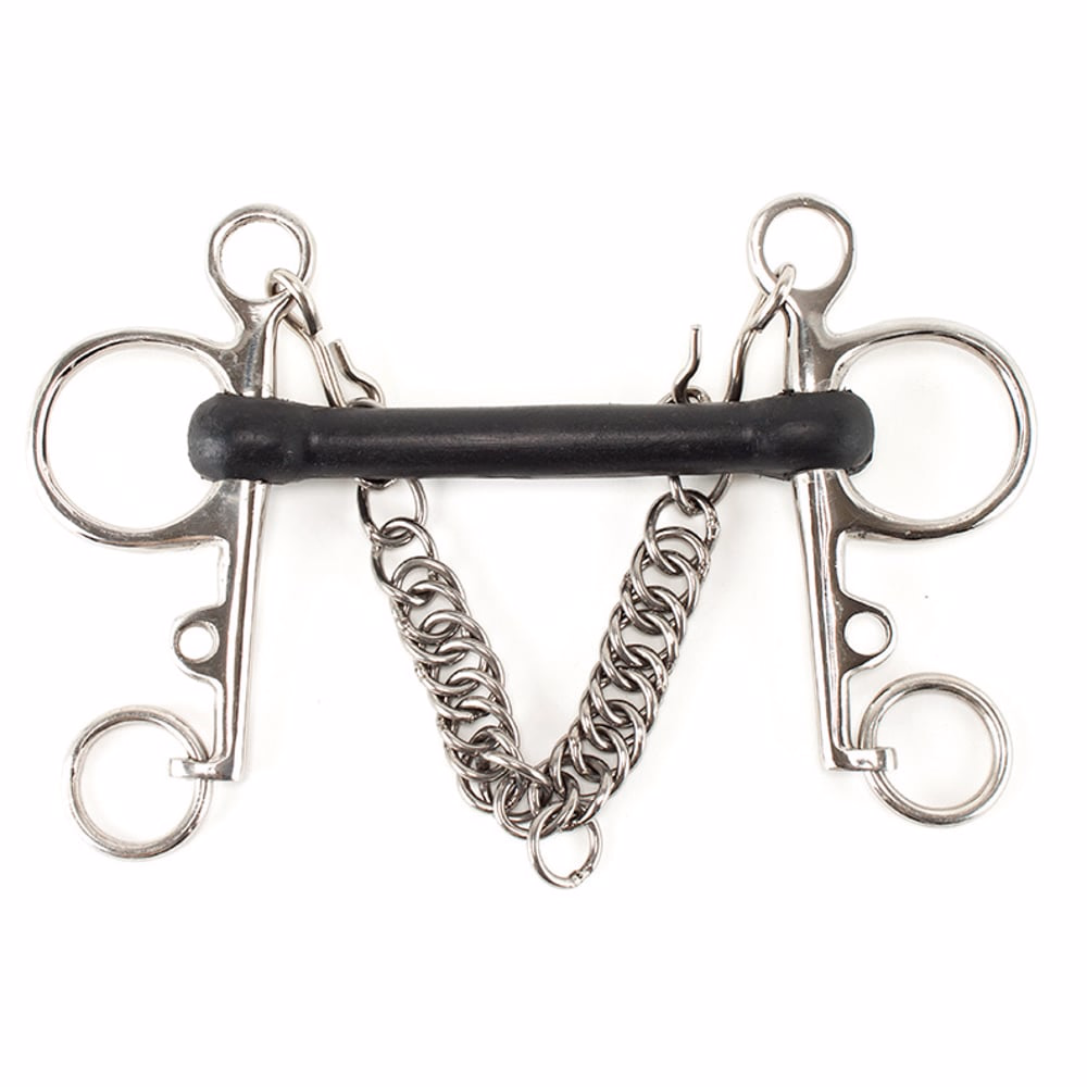 BOCADO PELHAM FLEXIBLE GOMA INOXIDABLE