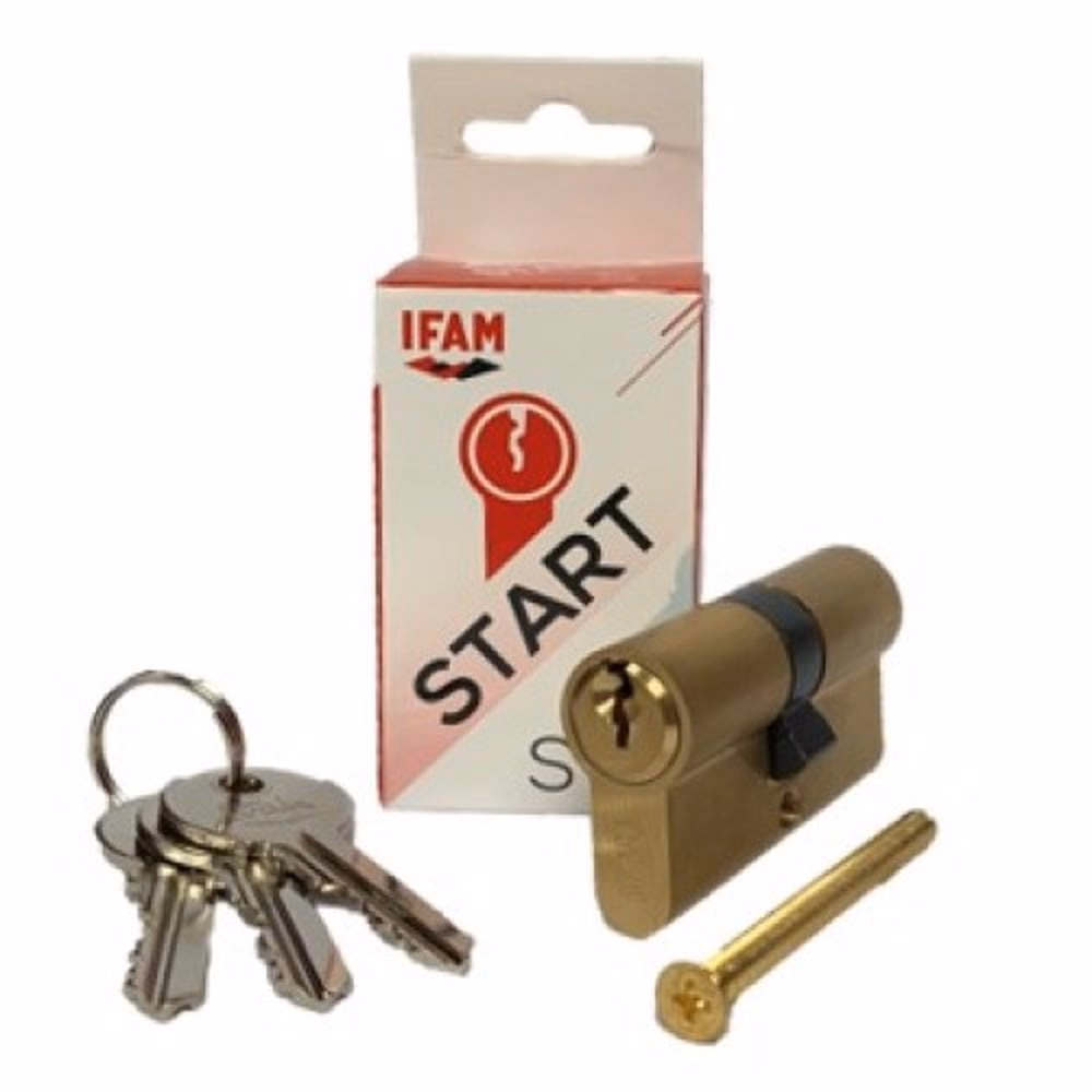 Security Cylinder START S, Cam 15mm 30x30 Brass
