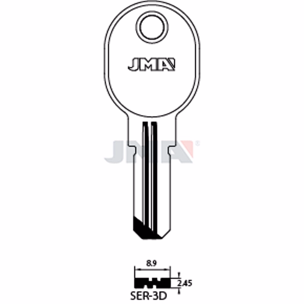 LLAVE JMA LATON SEGURIDAD (SER-3D)
