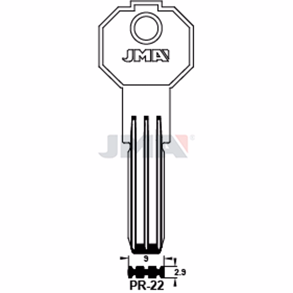 LLAVE JMA LATON SEGURIDAD (PR-22)