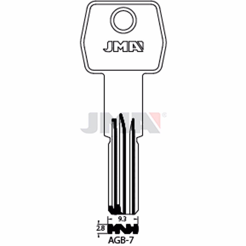LLAVE JMA LATON SEGURIDAD (AGB-7)