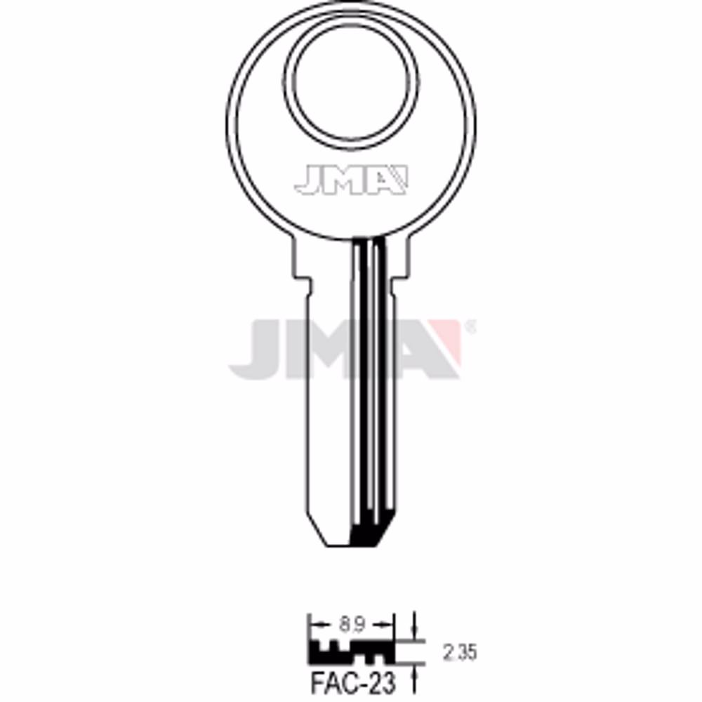 LLAVE JMA LATON SEGURIDAD (FAC-23)