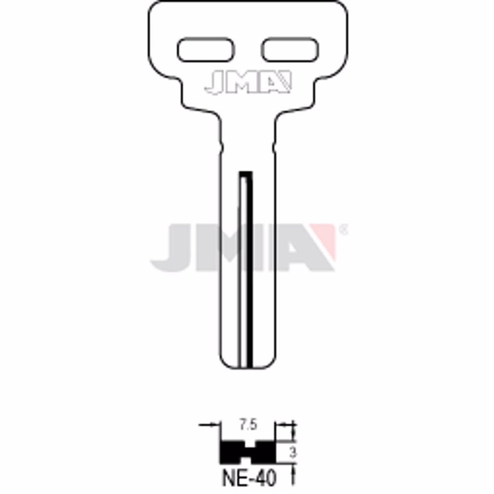 LLAVE JMA LATON SEGURIDAD (NE-40)