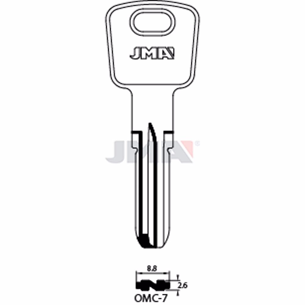 LLAVE JMA LATON SEGURIDAD (OMC-7)
