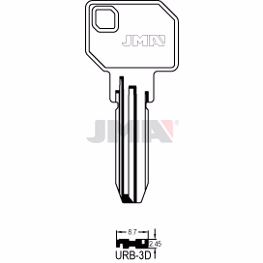 LLAVE JMA LATON SEGURIDAD (URB-3D)