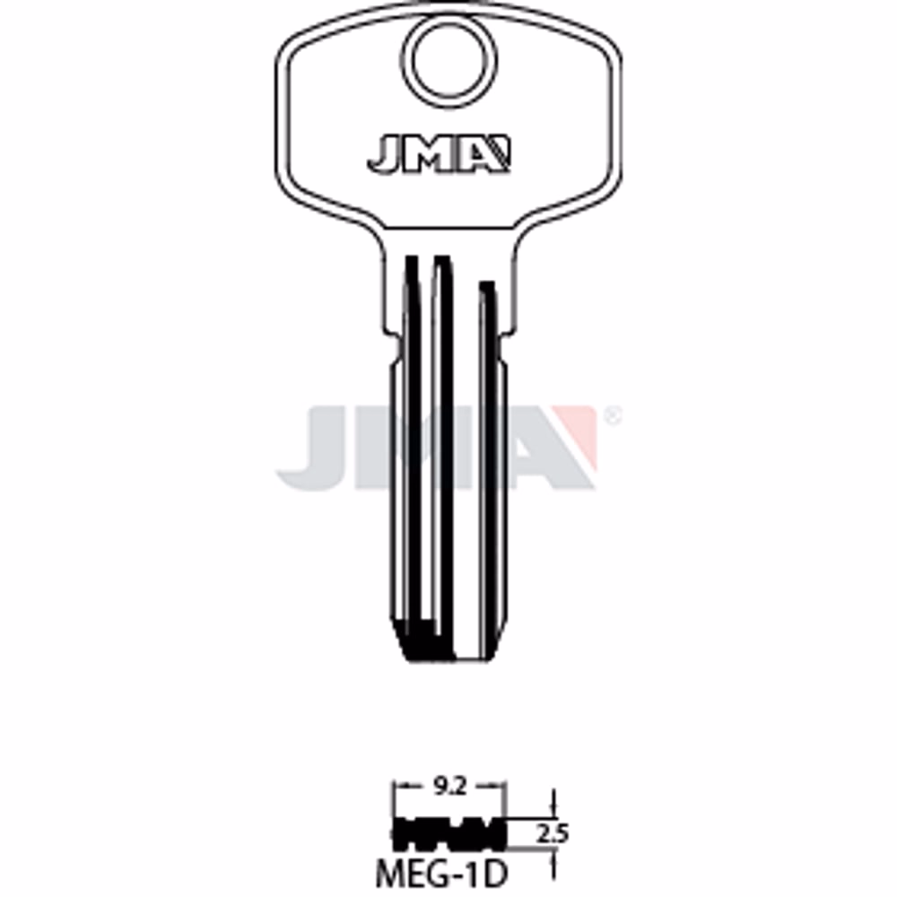 LLAVE JMA LATON SEGURIDAD (MEG-1D)
