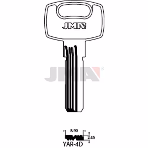 LLAVE JMA LATON SEGURIDAD (YAR-4D)