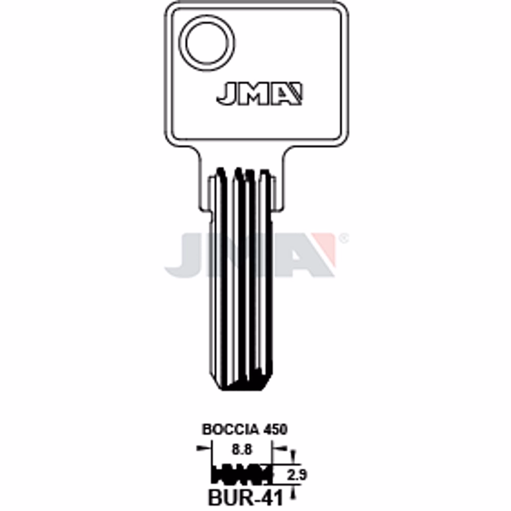 LLAVE JMA LATON SEGURIDAD (BUR-41)