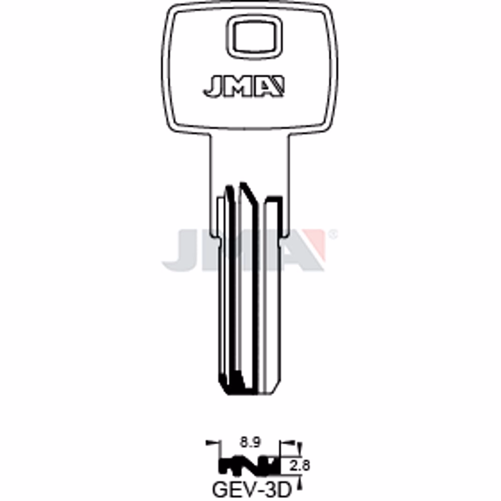 LLAVE JMA LATON SEGURIDAD (GEV-3D)