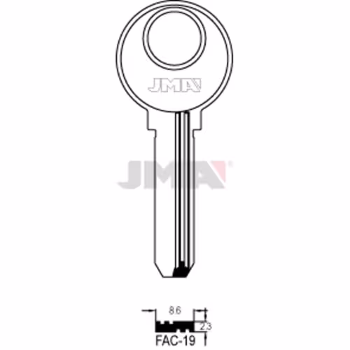 LLAVE JMA ALPACA SEGURIDAD (FAC-19)