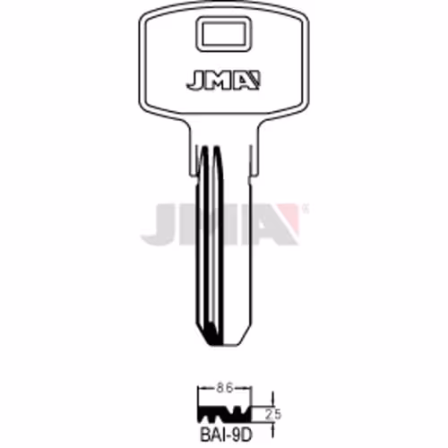 LLAVE JMA LATON SEGURIDAD (BAI-9D)