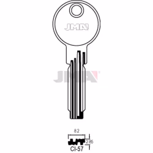 LLAVE JMA LATON SEGURIDAD (CI-57)