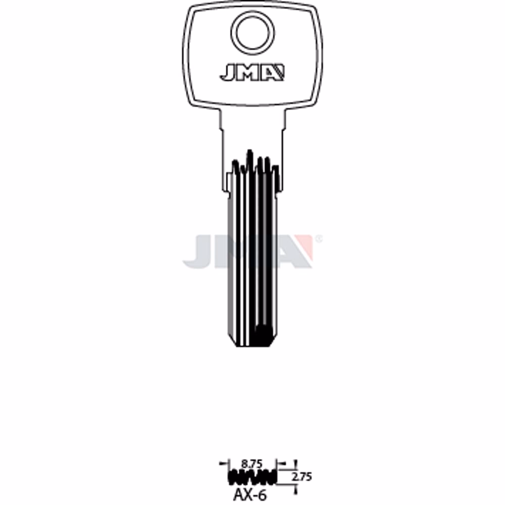 LLAVE JMA LATON SEGURIDAD (AX-6)