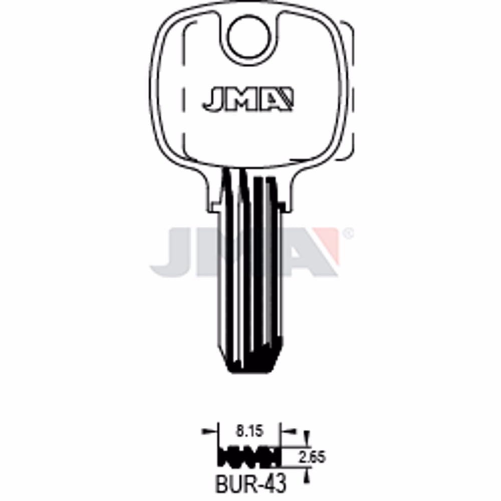 LLAVE JMA LATON SEGURIDAD (BUR-43)
