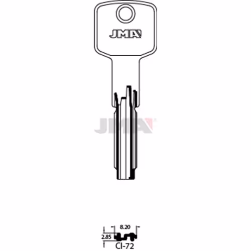 LLAVE JMA LATON SEGURIDAD (CI-72)