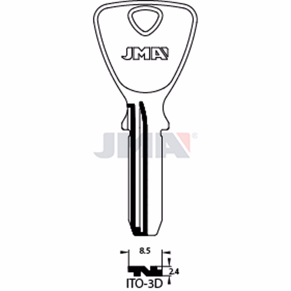 LLAVE JMA LATON SEGURIDAD (ITO-3D)
