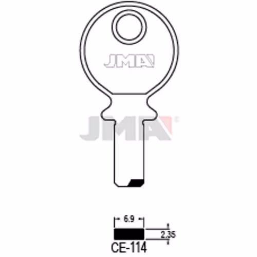 LLAVE JMA LATON SEGURIDAD (CE-114)