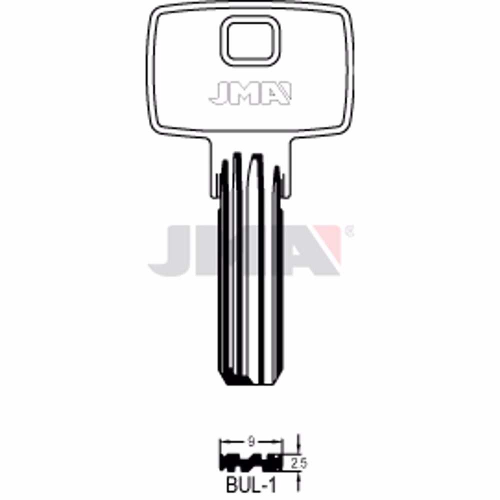 LLAVE JMA LATON SEGURIDAD (BUL-1)
