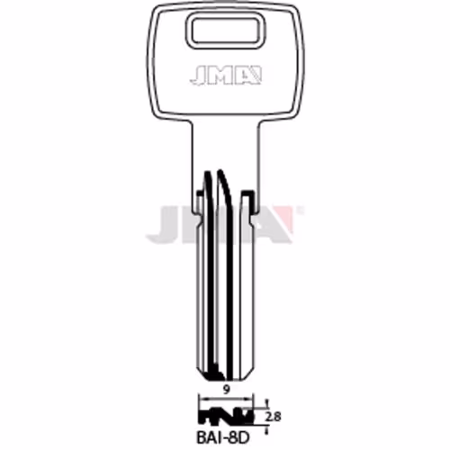 LLAVE JMA LATON SEGURIDAD (BAI-8D)