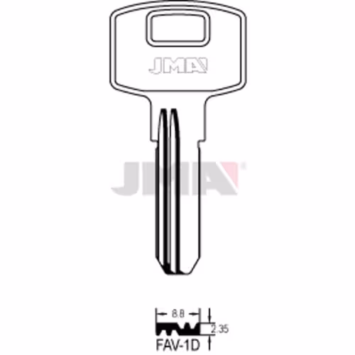 LLAVE JMA LATON SEGURIDAD (FAV-1D)