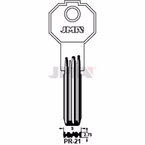 LLAVE JMA LATON SEGURIDAD (PR-21)