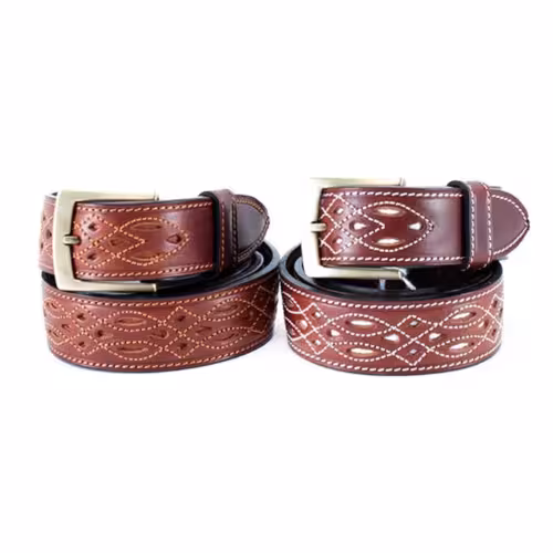 CINTURON PIEL PICADO MOD 136