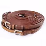 RIENDA DOBLE CUERO PARA ENGANCHE (MARRON)