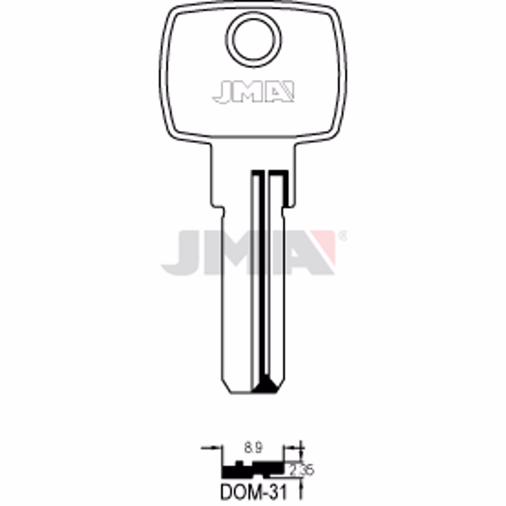 LLAVE JMA LATON SEGURIDAD (DOM-31)