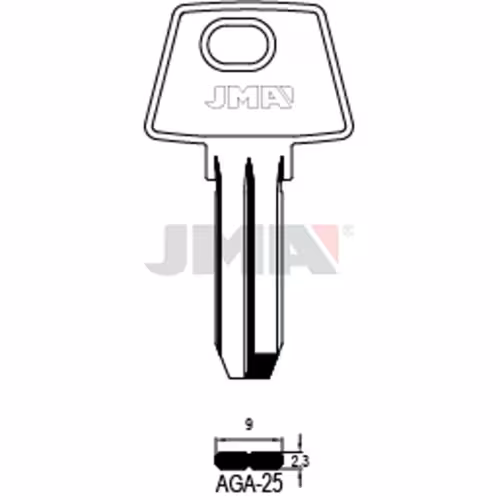 LLAVE JMA LATON SEGURIDAD (AGA-25)