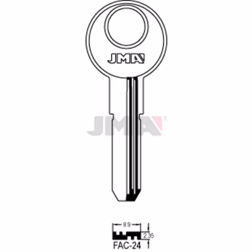 LLAVE JMA LATON SEGURIDAD (FAC-24)